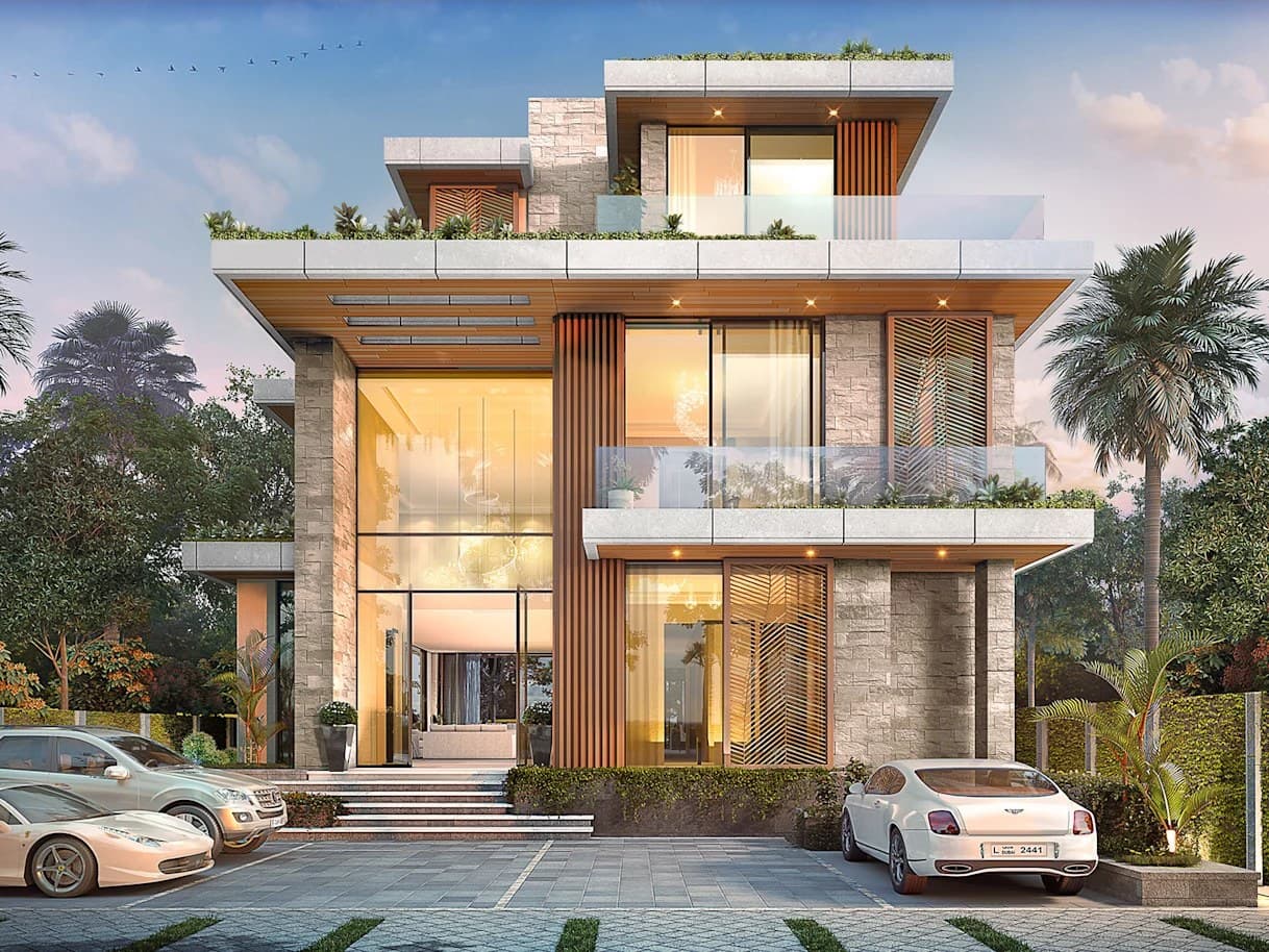Seven-Bedroom Mansion Type V75 at Cavalli Estates, DAMAC Hills multi-storey villa exterior